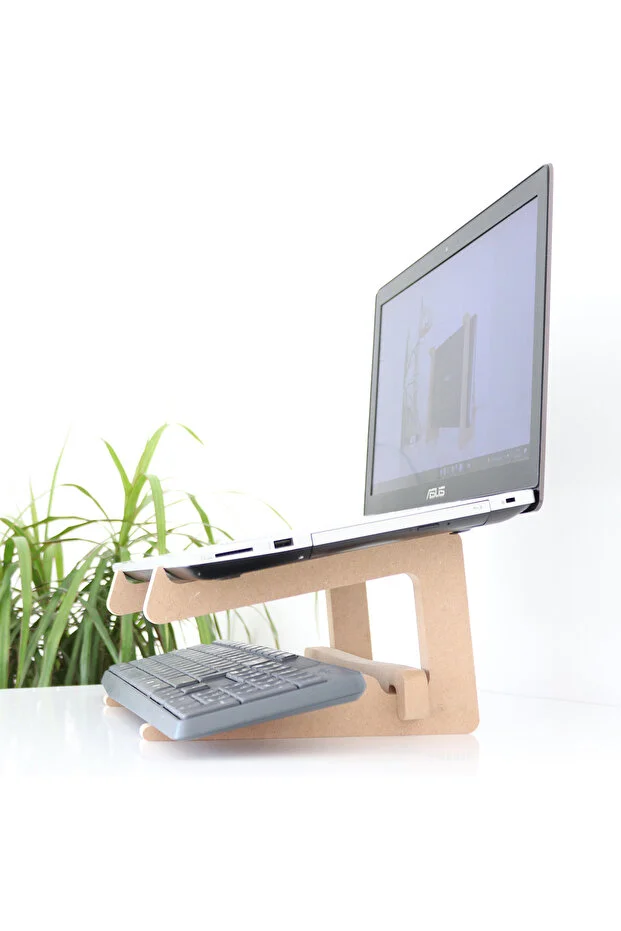 Hanwood Laptop Stand – Compatible with 13” – 14” Size Laptops – Notebook Stand – Wooden – Wls