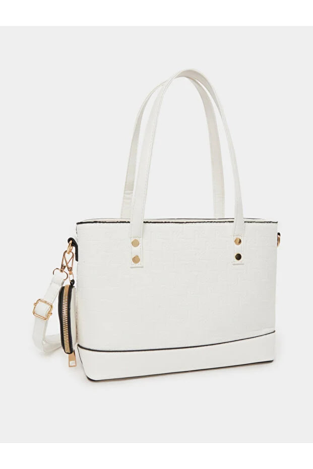 Styli Textured Tote Bag with Coin Pouch