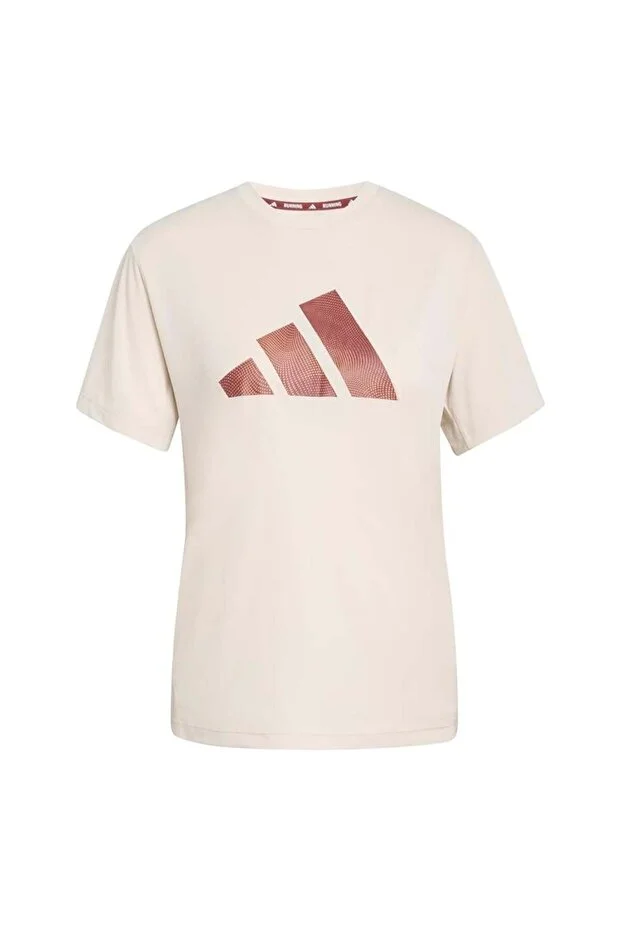 adidas Women's Beige T-Shirt Run Ess Bl t W Ka0280