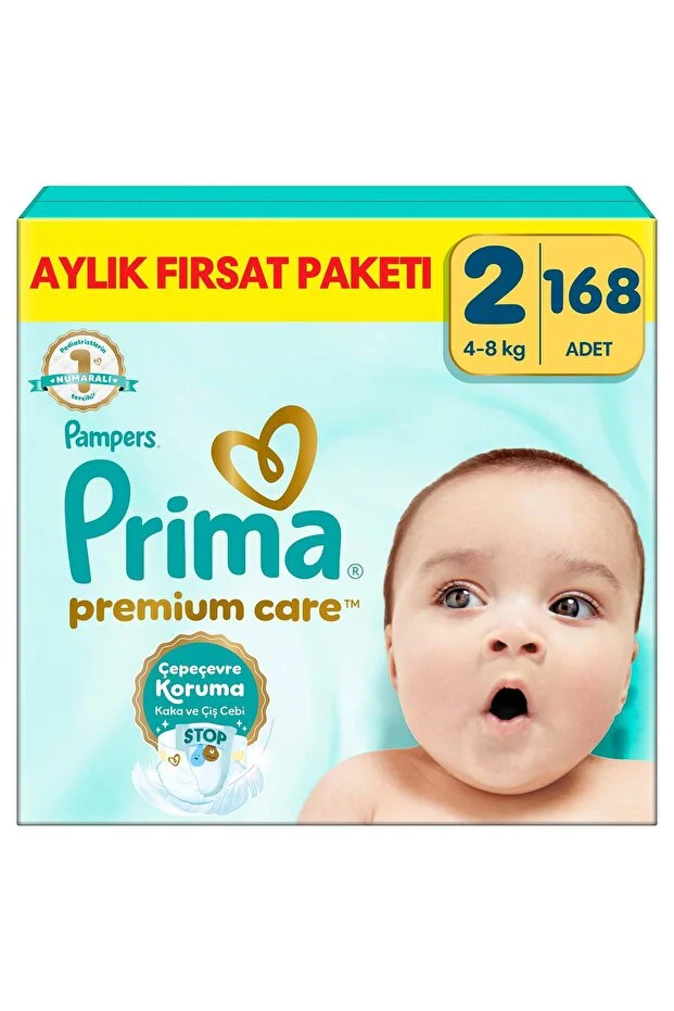 Prima Baby Diaper Premium Care Size 2 168 Pieces Monthly Opportunity Package